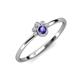 3 - Paw Bold Round Iolite and Diamond Promise Ring 