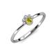 3 - Paw Bold Round Yellow and White Diamond Promise Ring 