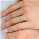 5 - Paw Bold Round Aquamarine and Diamond Promise Ring 