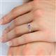 5 - Paw Bold Round Amethyst and Diamond Promise Ring 