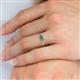 5 - Evil Eye Bold Round Emerald and Diamond Promise Ring 