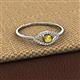 2 - Evil Eye Bold Round Yellow Sapphire and Diamond Promise Ring 