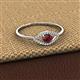 2 - Evil Eye Bold Round Ruby and Diamond Promise Ring 