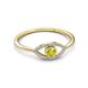 2 - Evil Eye Bold Round Yellow and White Diamond Promise Ring 