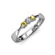 3 - Rylai 0.18 ctw Natural Diamond (2.70 mm) and Yellow Sapphire Three Stone Engagement Ring  