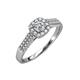 3 - Inessa Prima Round Diamond 1.50 ctw Halo Engagement Ring 