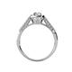 4 - Inessa Prima Round Diamond 1.50 ctw Halo Engagement Ring 