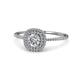 1 - Marilyn Prima Round Diamond 0.85 ctw Halo Engagement Ring 
