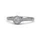1 - Jesenia Prima Round Diamond 0.50 ctw Floral Halo Promise Ring 