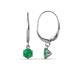 1 - Calla Emerald (4mm) Solitaire Dangling Earrings 