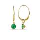 1 - Calla Emerald (4mm) Solitaire Dangling Earrings 