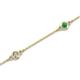 2 - Aizza (5 Stn/3mm) Petite Emerald and Lab Grown Diamond Station Bracelet 