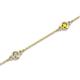 2 - Aizza (5 Stn/3mm) Petite Yellow Diamond and White Lab Grown Diamond Station Bracelet 