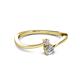 2 - Lucie 4.10 mm Bold Round Diamond 2 Stone Promise Ring 