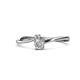 1 - Lucie 4.10 mm Bold Diamond 2 Stone Promise Ring 