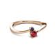 2 - Lucie 4.10 mm Bold Round Blue Sapphire and Ruby 2 Stone Promise Ring 