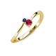 3 - Lucie 4.10 mm Bold Round Blue Sapphire and Ruby 2 Stone Promise Ring 