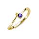 3 - Lucie 4.10 mm Bold Round Yellow Sapphire and Iolite 2 Stone Promise Ring 