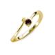 3 - Lucie 4.10 mm Bold Round Yellow Sapphire and Red Garnet 2 Stone Promise Ring 