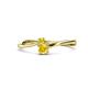1 - Lucie 4.10 mm Bold Round Yellow Sapphire 2 Stone Promise Ring 