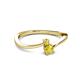 2 - Lucie 4.10 mm Bold Round Yellow Sapphire 2 Stone Promise Ring 