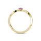 4 - Lucie 4.10 mm Bold Round Yellow and Pink Sapphire 2 Stone Promise Ring 