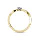 4 - Lucie 4.10 mm Bold Round Yellow Sapphire and Tanzanite 2 Stone Promise Ring 