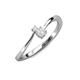 3 - Lucie 4.10 mm Bold Round White Sapphire 2 Stone Promise Ring 