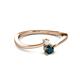 2 - Lucie 4.10 mm Bold Round White Sapphire and London Blue Topaz 2 Stone Promise Ring 