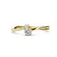 1 - Lucie 4.10 mm Bold Round White Sapphire and Lab Grown Diamond 2 Stone Promise Ring 