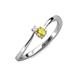 3 - Lucie 4.10 mm Bold Round White and Yellow Sapphire 2 Stone Promise Ring 
