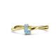 1 - Lucie 4.10 mm Bold Round Aquamarine 2 Stone Promise Ring 