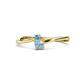1 - Lucie 4.10 mm Bold Round Blue Topaz and Aquamarine 2 Stone Promise Ring 