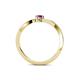 4 - Lucie 4.10 mm Bold Round Citrine and Amethyst 2 Stone Promise Ring 