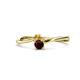 1 - Lucie 4.10 mm Bold Round Citrine and Red Garnet 2 Stone Promise Ring 