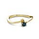2 - Lucie 4.10 mm Bold Round Citrine and London Blue Topaz 2 Stone Promise Ring 