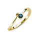 3 - Lucie 4.10 mm Bold Round Citrine and London Blue Topaz 2 Stone Promise Ring 