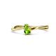 1 - Lucie 4.10 mm Bold Round Peridot 2 Stone Promise Ring 