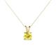 1 - Jassiel 5.00 mm Round Lab Created Yellow Sapphire Double Bail Solitaire Pendant Necklace 