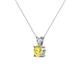 2 - Jassiel 5.00 mm Round Lab Created Yellow Sapphire Double Bail Solitaire Pendant Necklace 