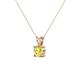 2 - Jassiel 5.00 mm Round Lab Created Yellow Sapphire Double Bail Solitaire Pendant Necklace 