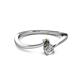 2 - Lucie 4.10 mm Bold Round Lab Grown Diamond and Alexandrite 2 Stone Promise Ring 