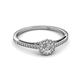 2 - Jesenia Prima Round Diamond 0.50 ctw Floral Halo Promise Ring 