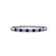 3 - Clara 1.80 mm Blue Sapphire and Lab Grown Diamond 10 Stone Wedding Band 
