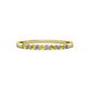 3 - Clara 1.80 mm Yellow Sapphire and Lab Grown Diamond 10 Stone Wedding Band 