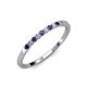 2 - Clara 2.00 mm Blue Sapphire and Lab Grown Diamond 10 Stone Wedding Band 