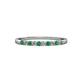 3 - Clara 2.00 mm Emerald and Lab Grown Diamond 10 Stone Wedding Band 