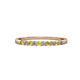 3 - Clara 2.00 mm Yellow Sapphire and Lab Grown Diamond 10 Stone Wedding Band 