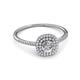 2 - Marilyn Prima Round Diamond 0.85 ctw Halo Engagement Ring 