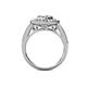 4 - Andrea Prima Round Diamond 2.00 ctw Oval Cluster Double Halo Engagement Ring 